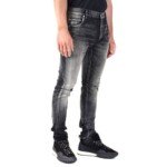 Balmain Black Cotton Skinny Jeans - Image 2