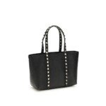 Valentino Garavani Black Calf Leather Bos Taurus Shoulder Bag - Image 3