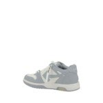 Off-White Gray Polyester Low Top Sneakers - Image 3