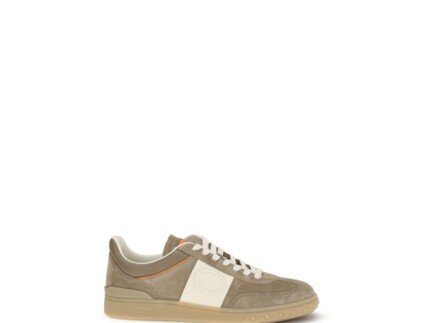 Valentino Garavani Beige Calf Leather Bos Taurus Low Top Sneakers