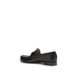 Valentino Garavani Black Calf Leather Bos Taurus Slip-On Loafers - Image 3