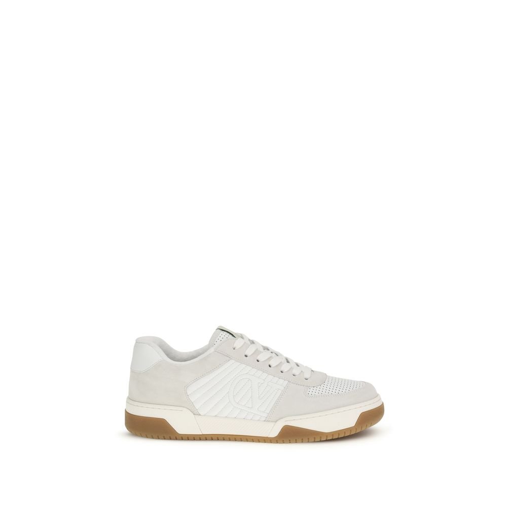 10141828.jpeg Valentino Garavani White Calf Leather Bos Taurus Athletic Sneakers - Image 1