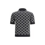 Gucci Black Wool Pattern Shirt - Image 2