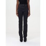 Saint Laurent Black Cotton Straight-Leg Jeans