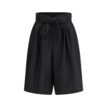 Valentino Black Wool Bermuda Shorts
