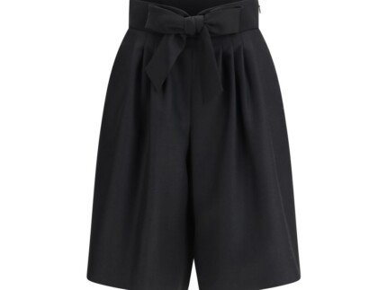 Valentino Black Wool Bermuda Shorts