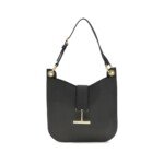Tom Ford Black Calf Leather Bos Taurus Shoulder Bag