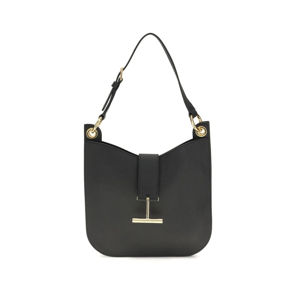 10155217.jpeg Tom Ford Black Calf Leather Bos Taurus Shoulder Bag - Image 1
