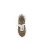 Brunello Cucinelli Beige Calf Leather Bos Taurus Platform Sneakers - Image 4