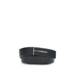 Tom Ford Blue Calf Leather Bos Taurus Regular Belt