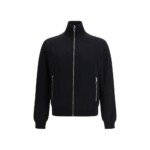 Prada Black Fleece Wool Shell Jacket
