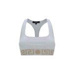 Versace White Cotton Sport Bra
