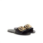 Valentino Garavani Black Calfskin Sandals - Image 2