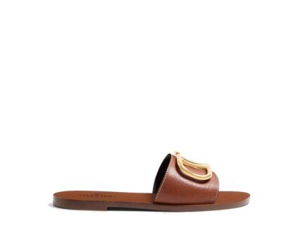 Valentino Garavani Brown Calfskin Sandals