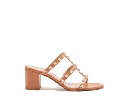 Valentino Garavani Brown Calfskin Mules