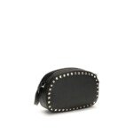 Valentino Garavani Black Calf Leather Bos Taurus Shoulder Bag - Image 2