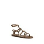 Valentino Garavani Beige Calf Leather Bos Taurus Flat Sandals - Image 2
