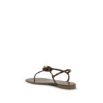 Giuseppe Zanotti Brown Stainless Steel Flat Sandals - Image 3