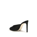 Jimmy Choo Black Calf Leather Bos Taurus Stiletto Heel Sandals - Image 3