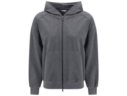 Brunello Cucinelli Gray Cotton Sweatshirt