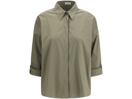 Brunello Cucinelli Bicolor Cotton Dress Shirt