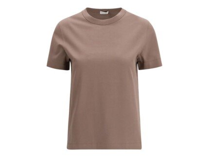 Tricou Brunello Cucinelli Maro din Bumbac