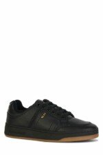 Saint Laurent Black Calf Leather Low Top Sneakers - Image 2