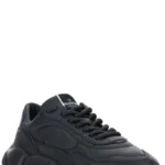 Valentino Black Calf Leather Garavani Sneakers