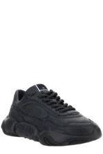 Valentino Black Calf Leather Garavani Sneakers