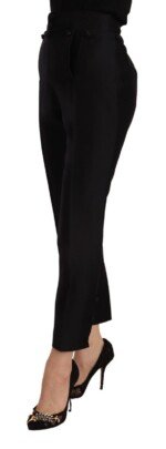 Dsquared² Black Wool High Waist Skinny Women Pants - Image 2