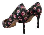 Prada Black Leather Floral Heels Stilettos Pumps - Image 2