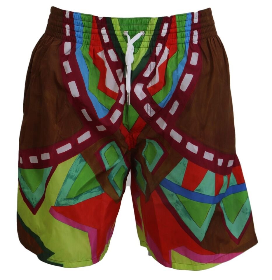 4258210.jpg Dsquared² Multicolor Printed Men Beachwear Swimwear Short - Image 1