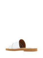 Chloé White Cotton Slides Woody Sandals - Image 3