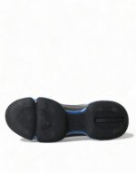 Prada Black Blue Rubber Knit Slip On Low Top Sneakers Shoes - Image 6