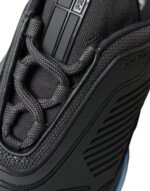 Prada Black Blue Rubber Knit Slip On Low Top Sneakers Shoes - Image 8