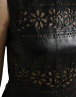 Valentino Shiny Black Nylon Cut Out A-line Mini Dress - Image 5