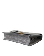 Balenciaga Gray Exotic Leather Medium Shoulder Hand Purse Bag - Image 4