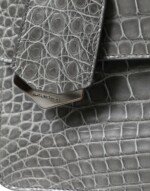 Balenciaga Gray Exotic Leather Medium Shoulder Hand Purse Bag - Image 6