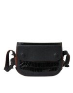 Balenciaga Black Exotic Leather Shoulder Crossbody Camera Bag