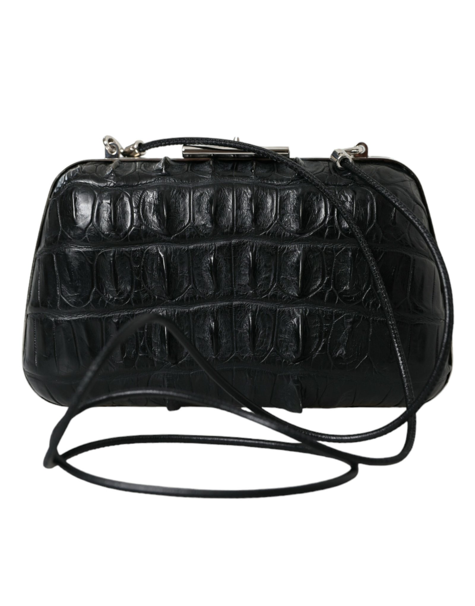 4400418.jpg Balenciaga Black Exotic Skin Leather Shoulder Crossbody Box Clutch Bag - Image 1