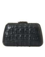 Balenciaga Black Exotic Skin Leather Shoulder Crossbody Box Clutch Bag - Image 5
