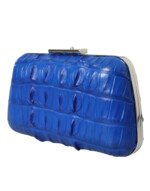 Balenciaga Blue Exotic Skin Leather Shoulder Crossbody Box Clutch Bag - Image 3