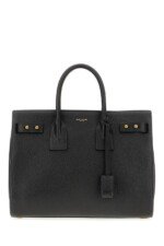 Saint Laurent Black Calf Leather Sac De Jour Handbag
