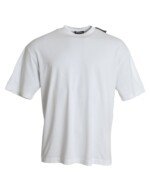 Balenciaga Off White Cotton Jersey Round Neck T-shirt - Image 2