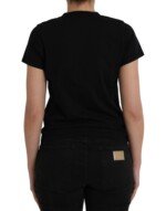 Balenciaga Black Cotton Logo Print Crew Neck Short Sleeves T-shirt - Image 3