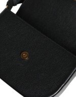 Versace Black Grainy Calf Leather Logo Crossbody Shoulder Bag - Image 4
