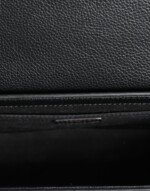 Versace Black Grainy Calf Leather Logo Crossbody Shoulder Bag - Image 8