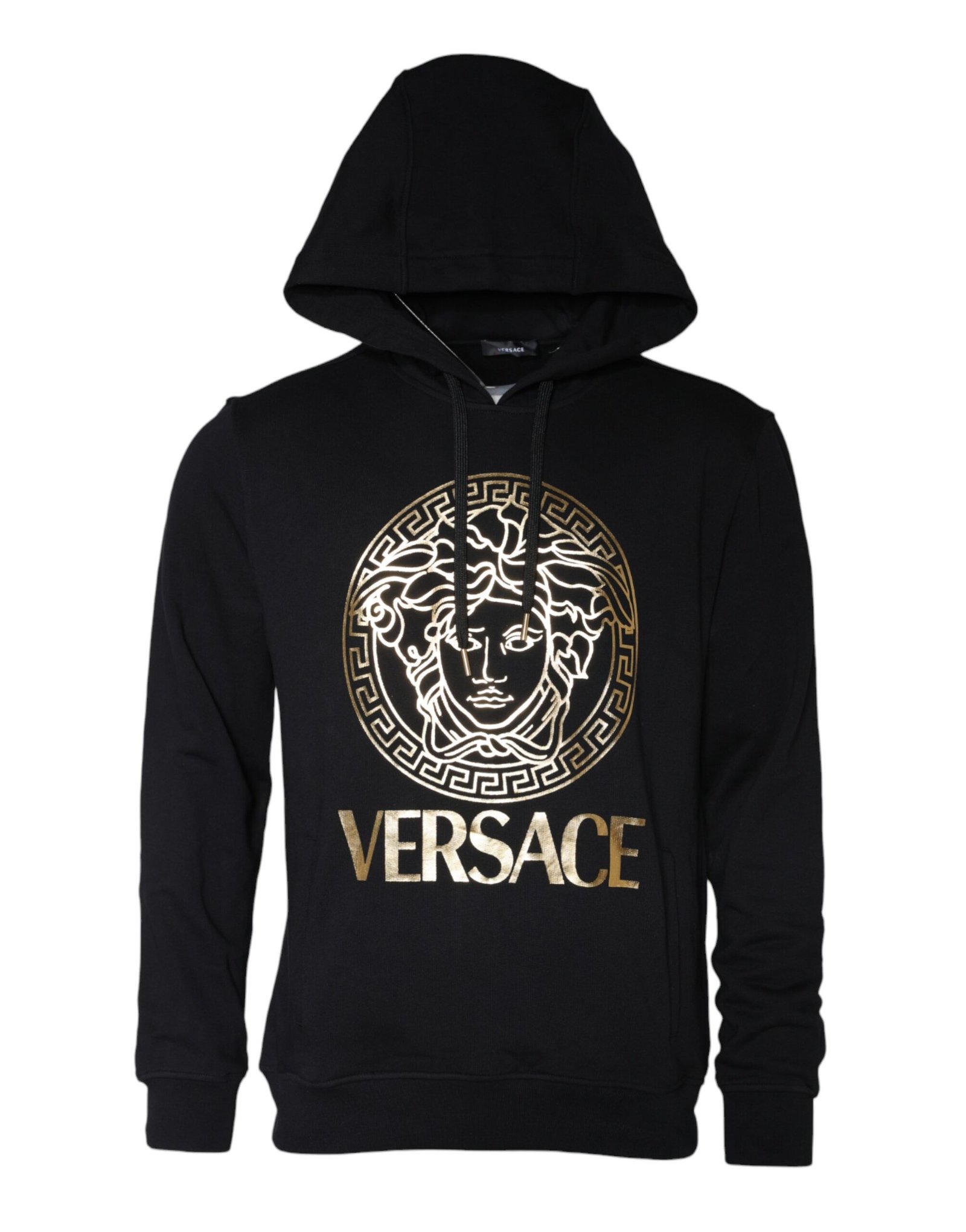 4646226.jpeg Versace Black Medusa Print Cotton HoodiePullover Sweatshirt Sweater - Image 1