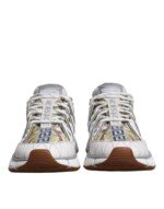 Versace White Trigreca Barocco Print Low Top Sneakers Shoes - Image 2