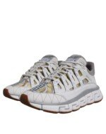 Versace White Trigreca Barocco Print Low Top Sneakers Shoes - Image 3